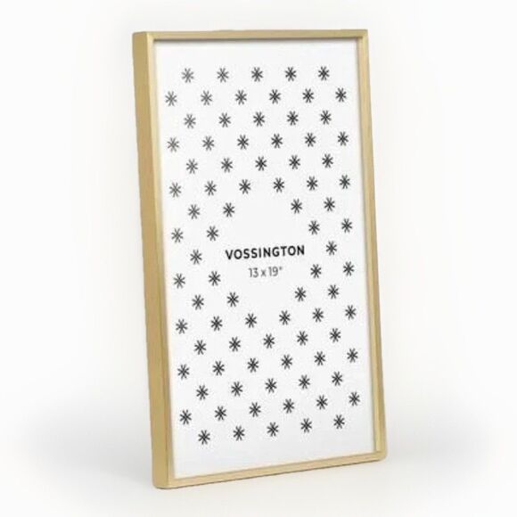 Vossington 13x19 Gold Picture Frame – Thin Modern Wall Mount, Craft Supply - Picture 4 of 9